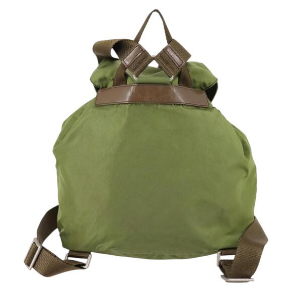 PRADA Backpack Nylon Green Silver - Picture 3 of 10